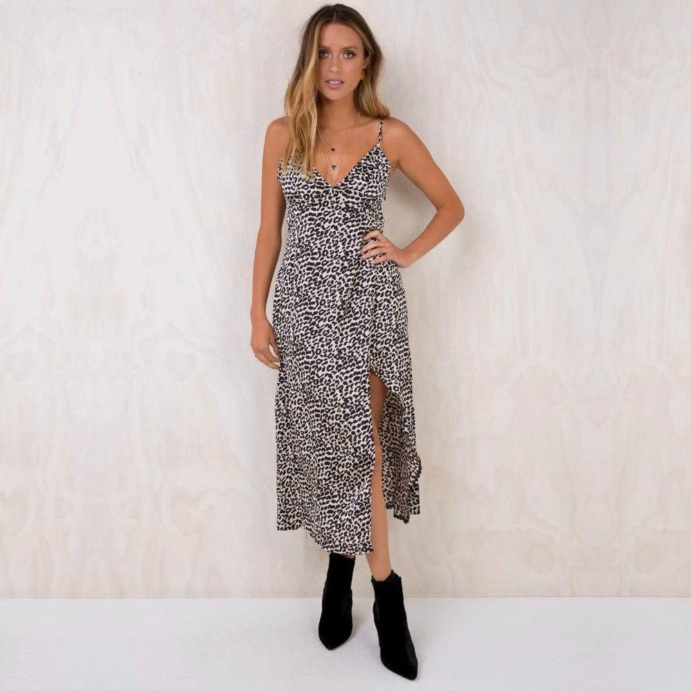 Princess Polly Dusk in the Amazon Dress in Leopard